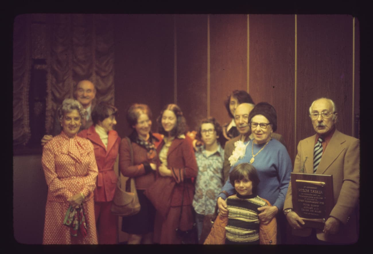 Albert receiving an award, 1977